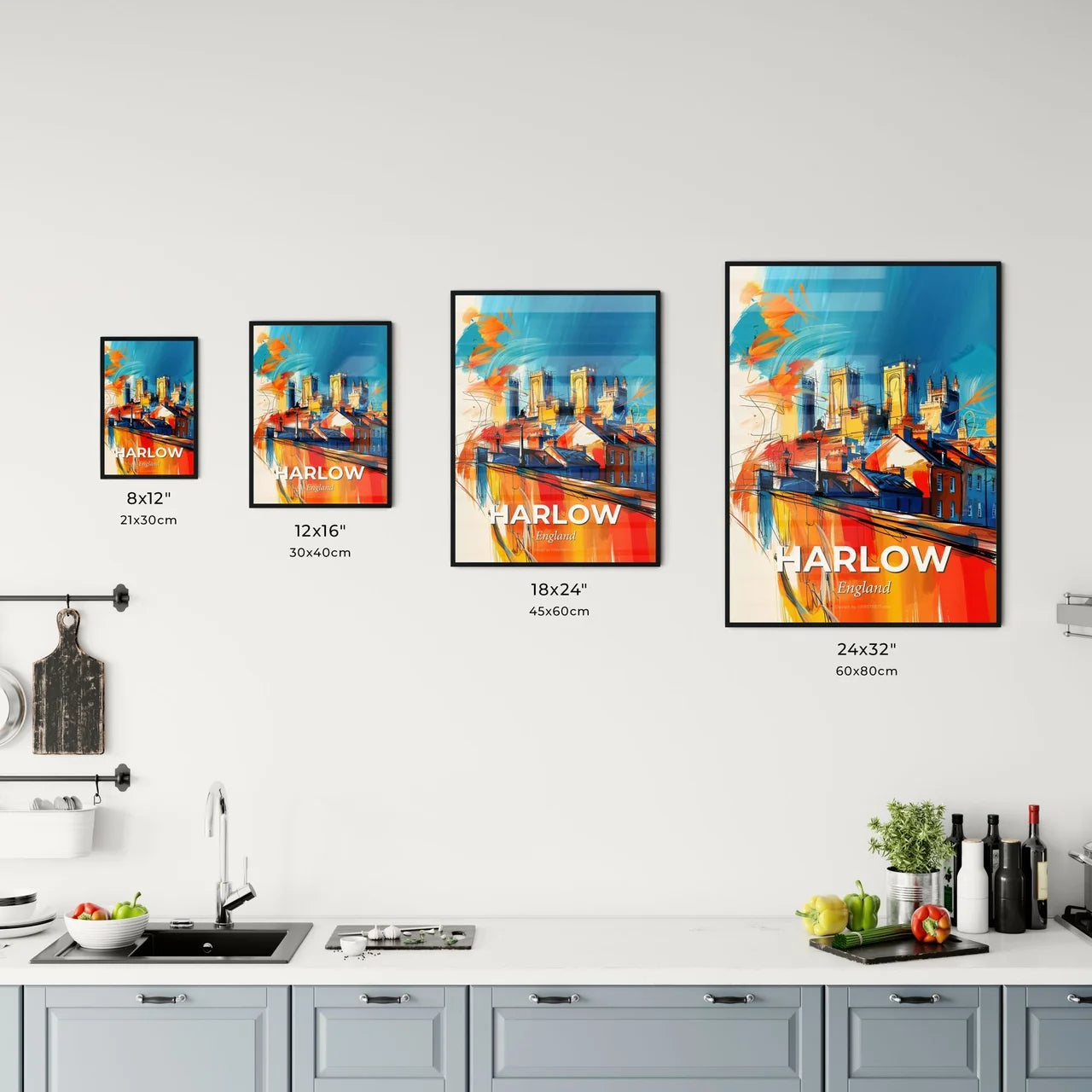Vibrant Harlow, England Kitchen Art