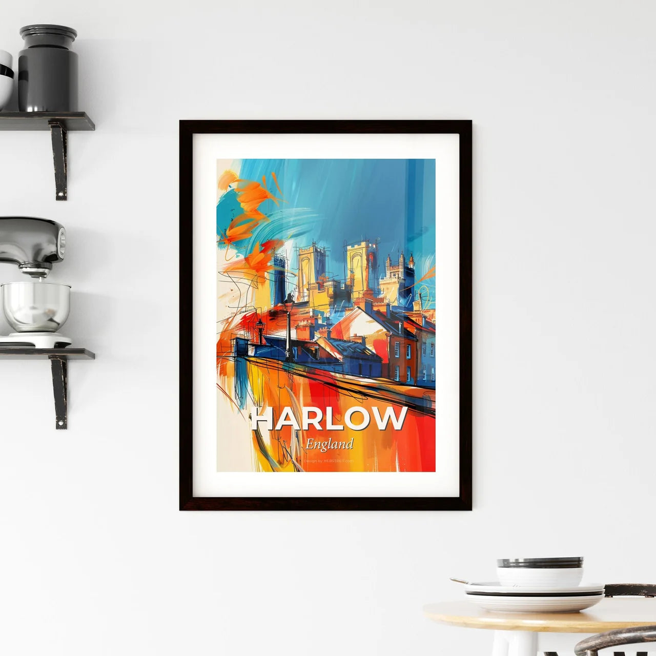 Vibrant Harlow, England Framed Print