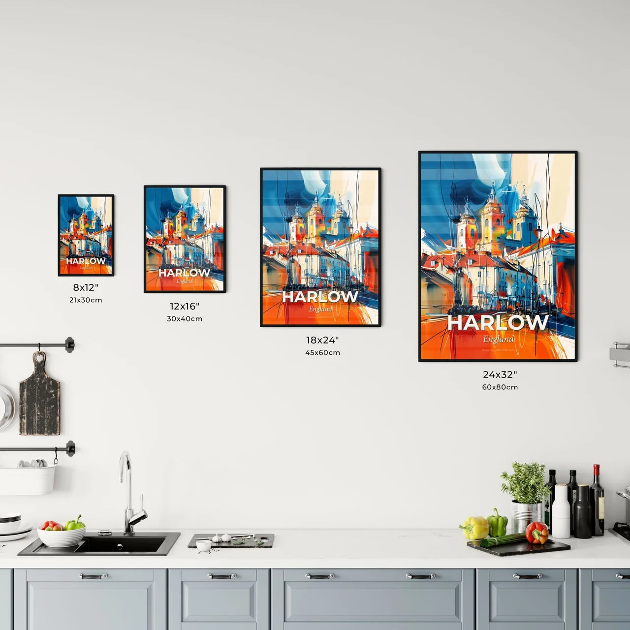Vibrant Harlow, England Kitchen Art