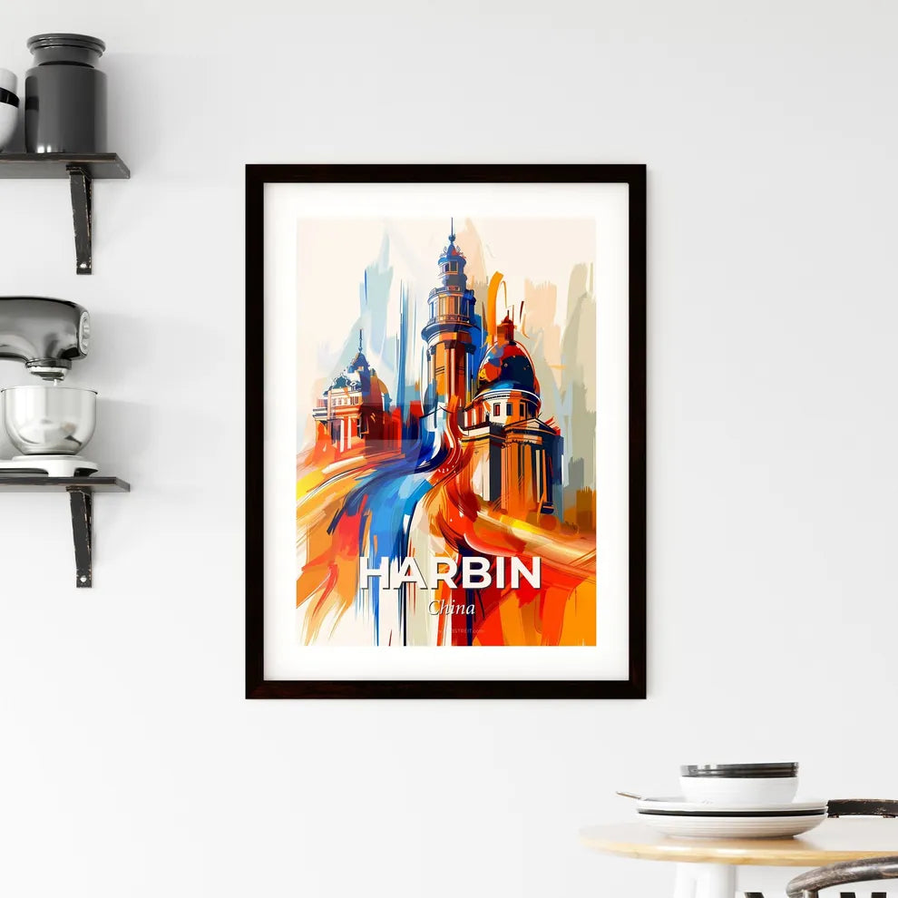 Vibrant Harbin, China Framed Print