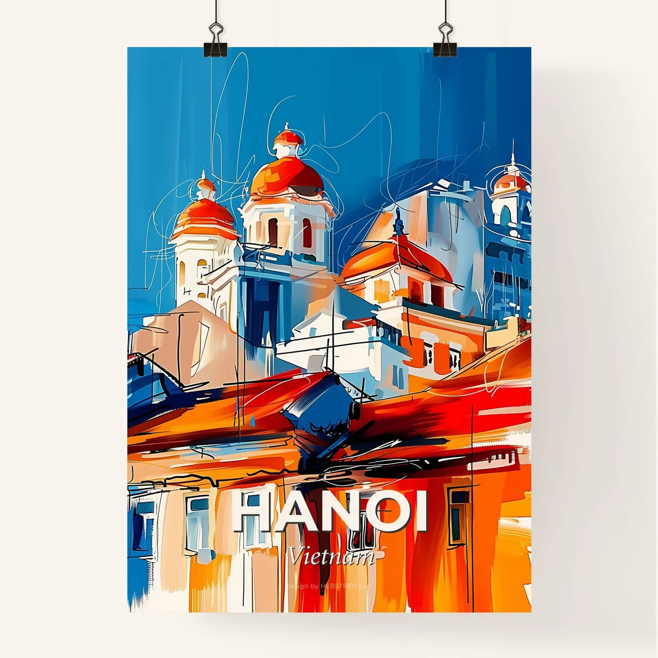 Vibrant Hanoi, Vietnam Poster