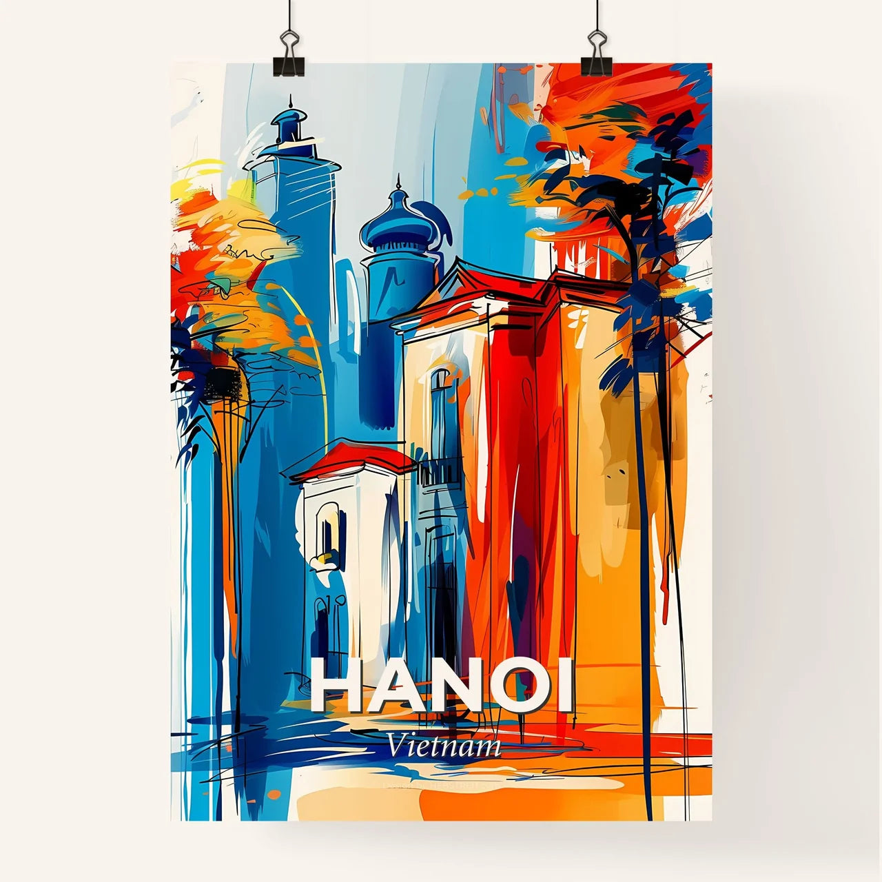 Vibrant Hanoi, Vietnam Poster