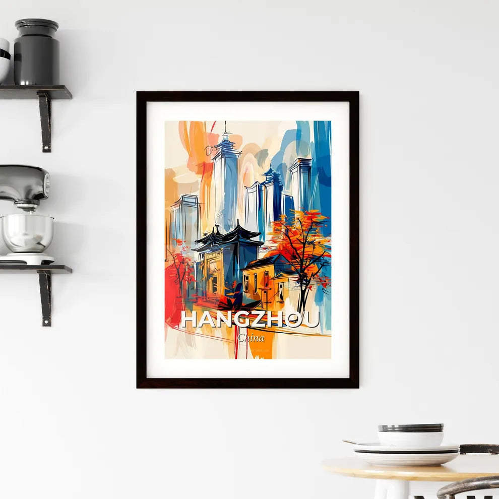 Vibrant Hangzhou, China Framed Print