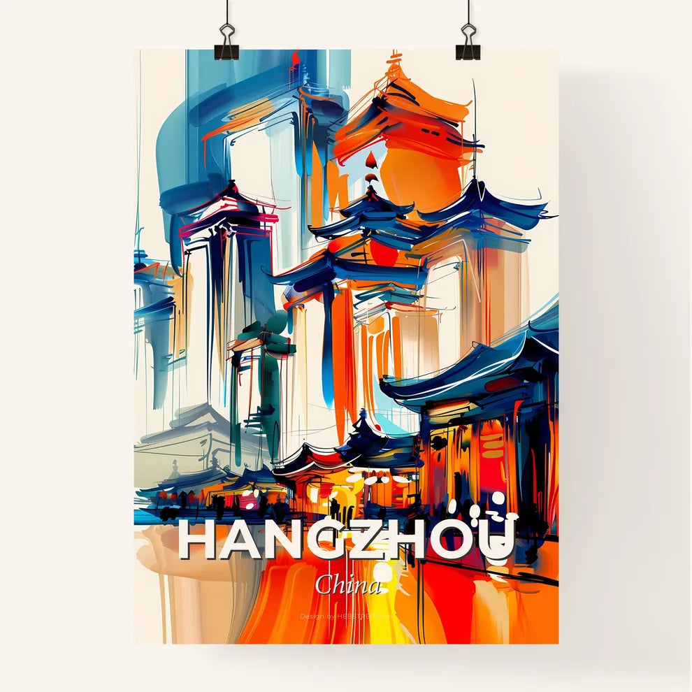 Vibrant Hangzhou, China Poster