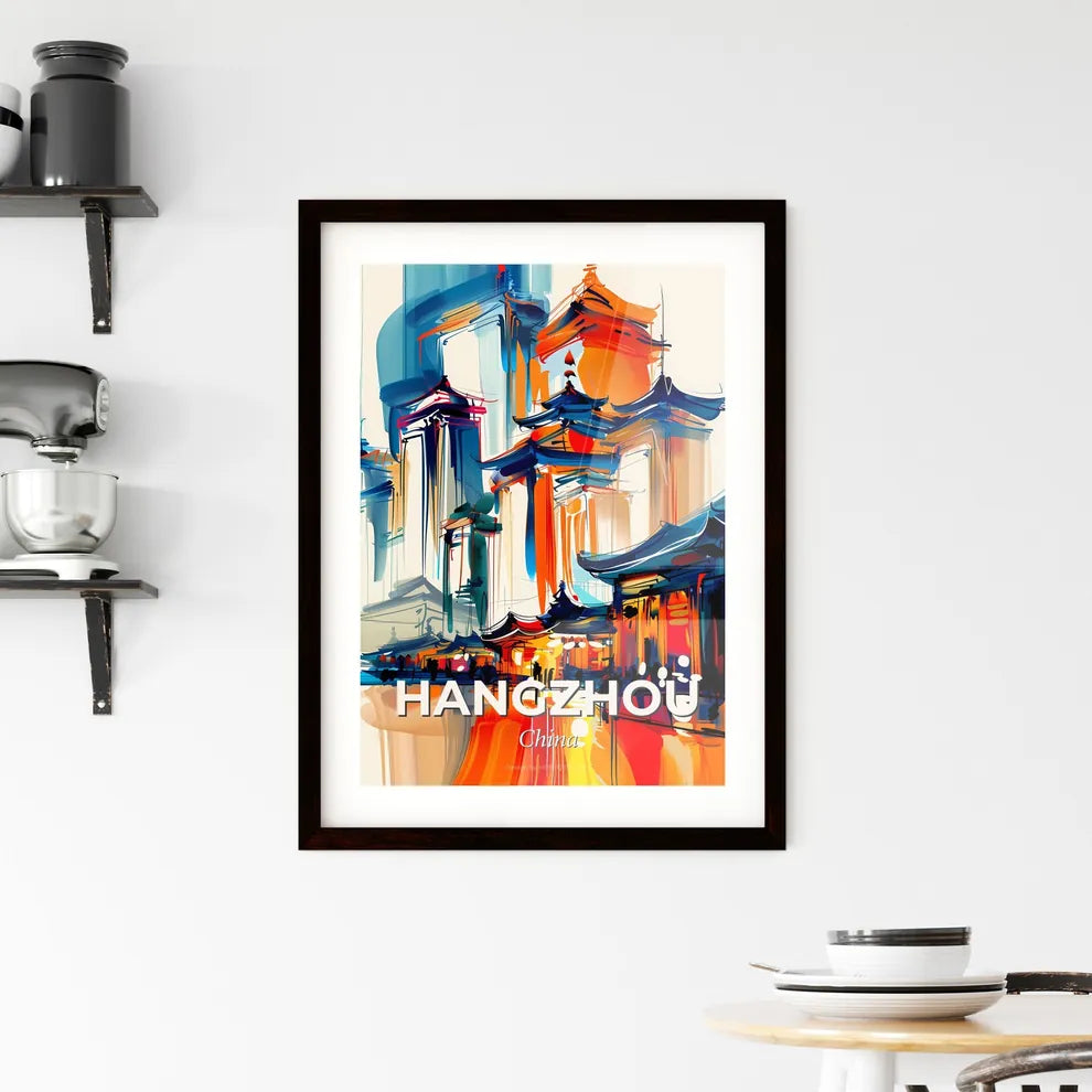 Vibrant Hangzhou, China Framed Print