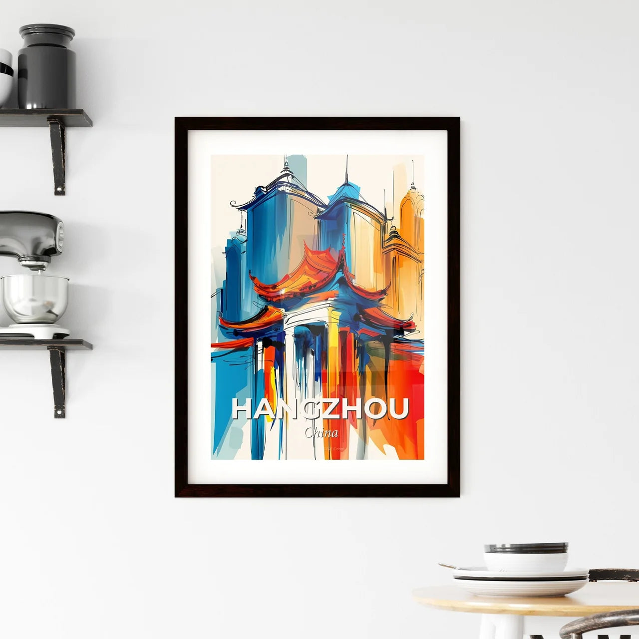 Vibrant Hangzhou, China Framed Print