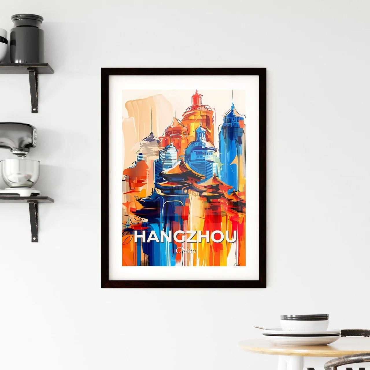 Vibrant Hangzhou, China Framed Print