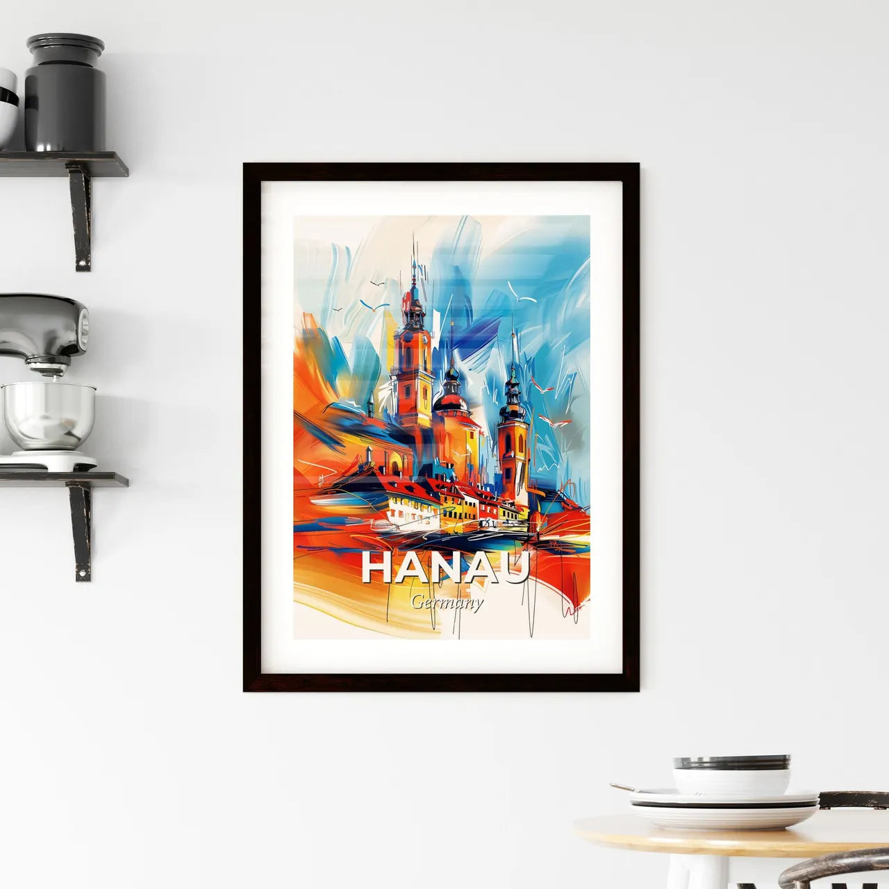 Vibrant Hanau, Germany Framed Print