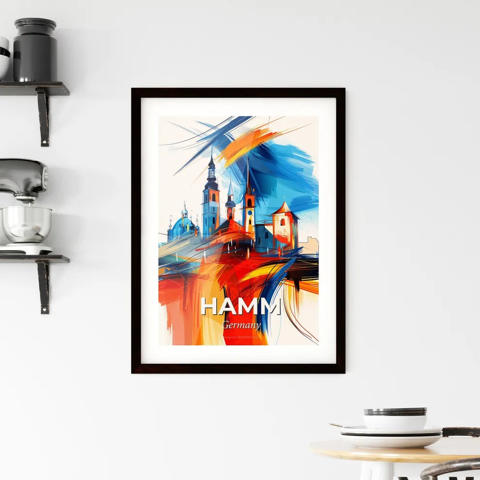 Vibrant Hamm, Germany Framed Print