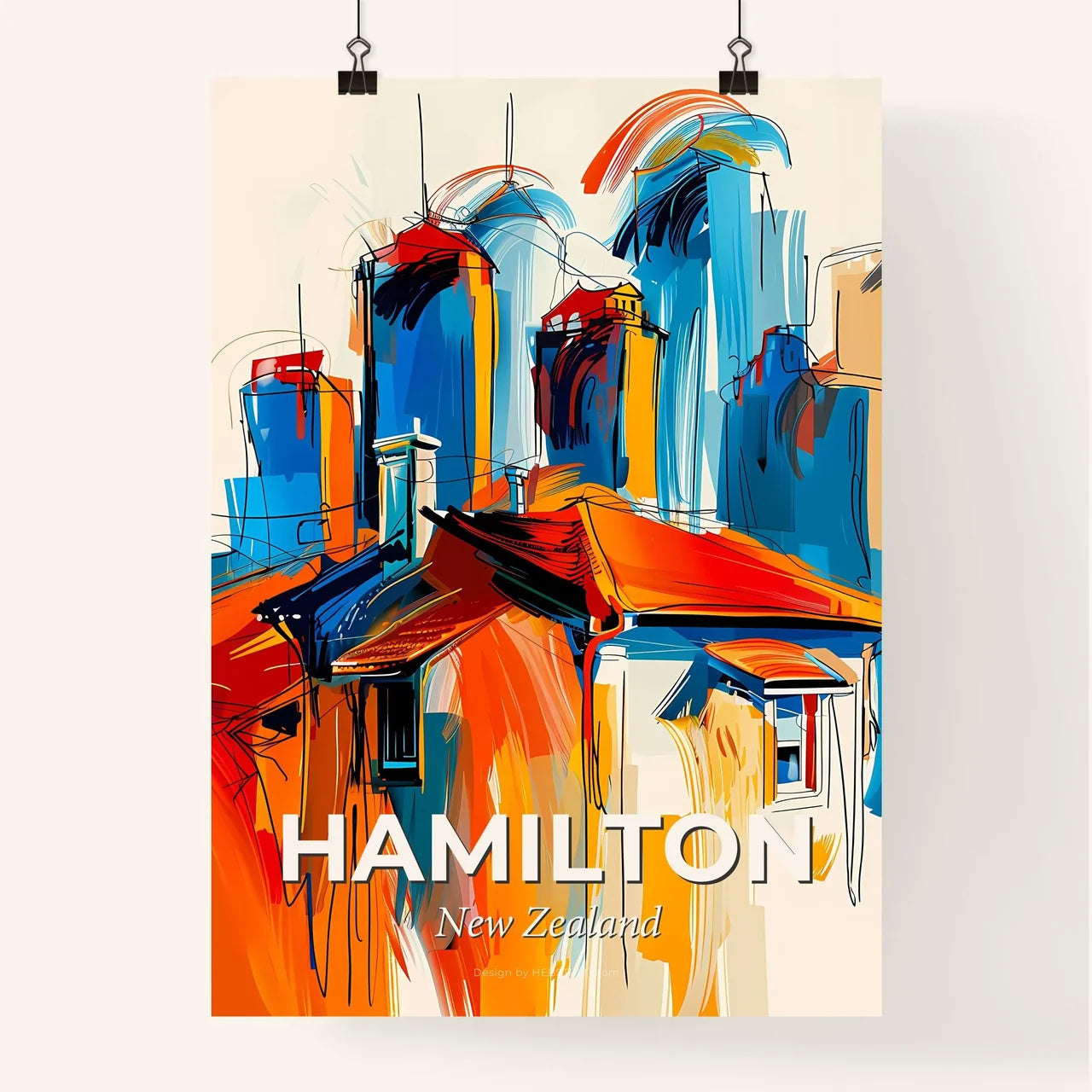Vibrant Hamilton, New Zealand Poster