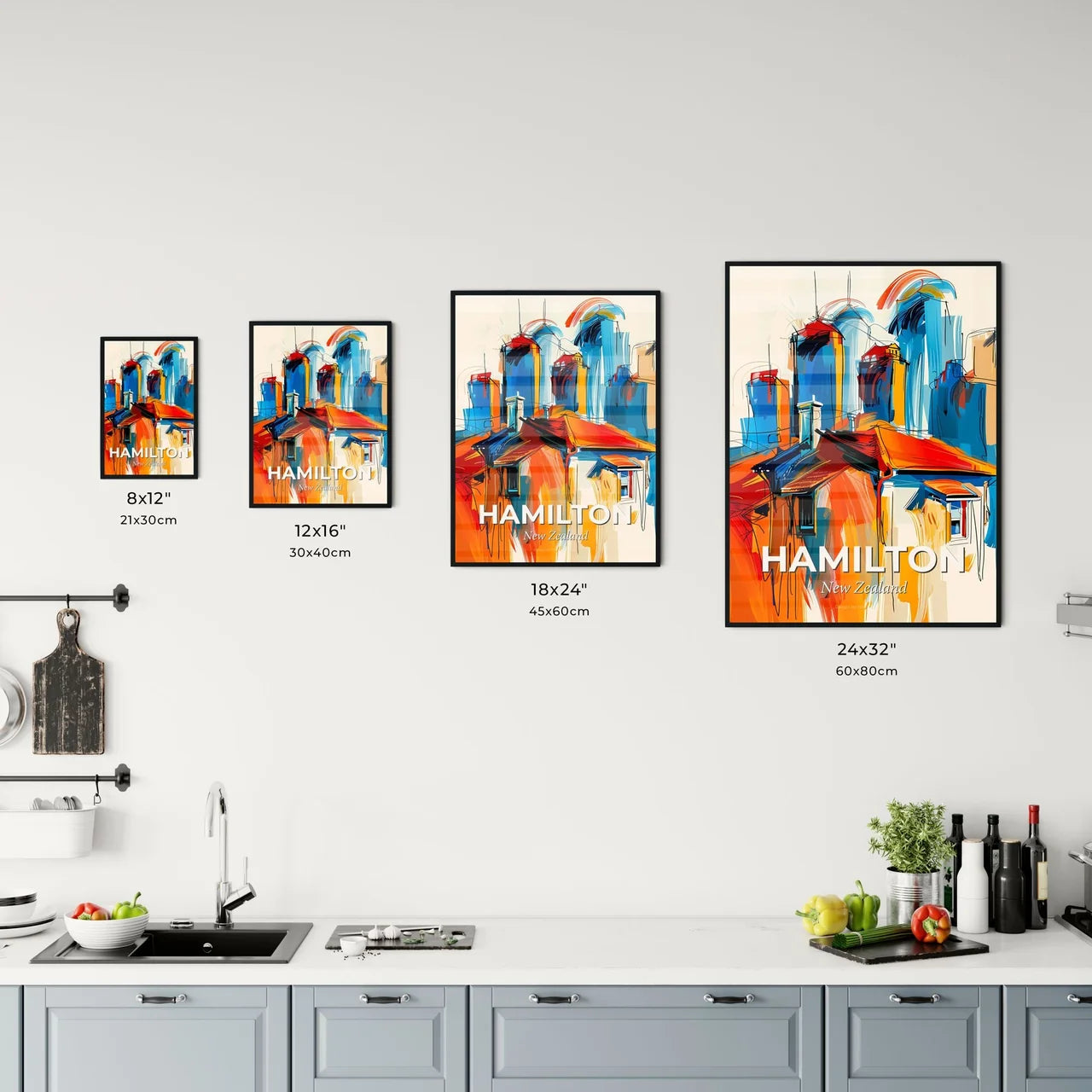 Vibrant Hamilton, New Zealand Kitchen Art