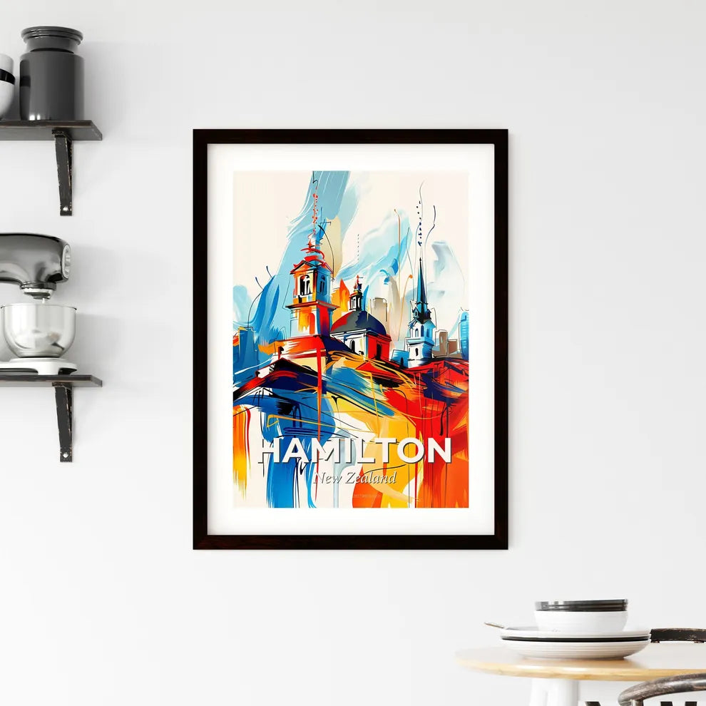 Vibrant Hamilton, New Zealand Framed Print