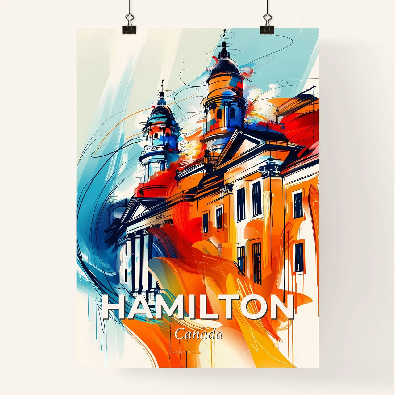Vibrant Hamilton, Canada Poster