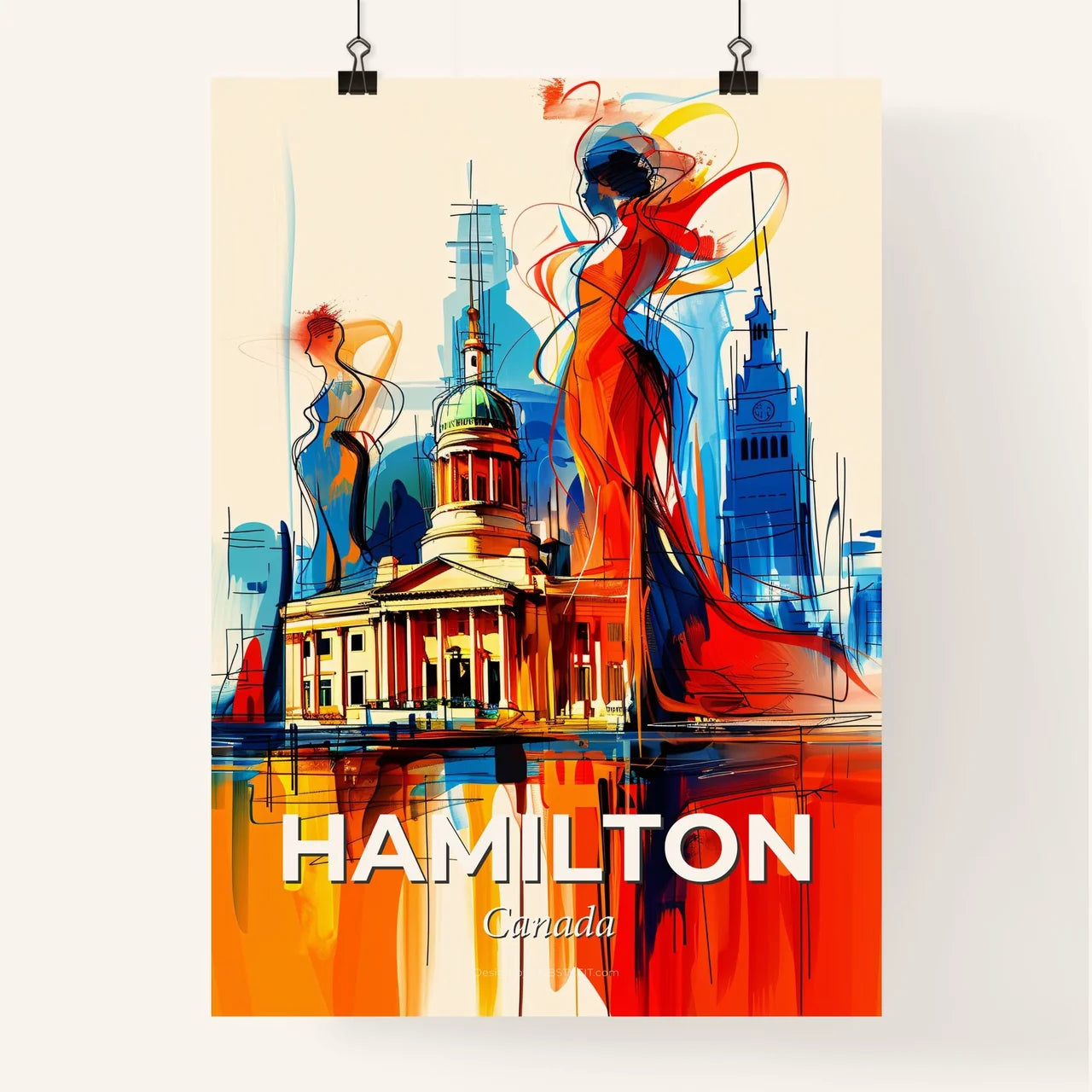 Vibrant Hamilton, Canada Poster