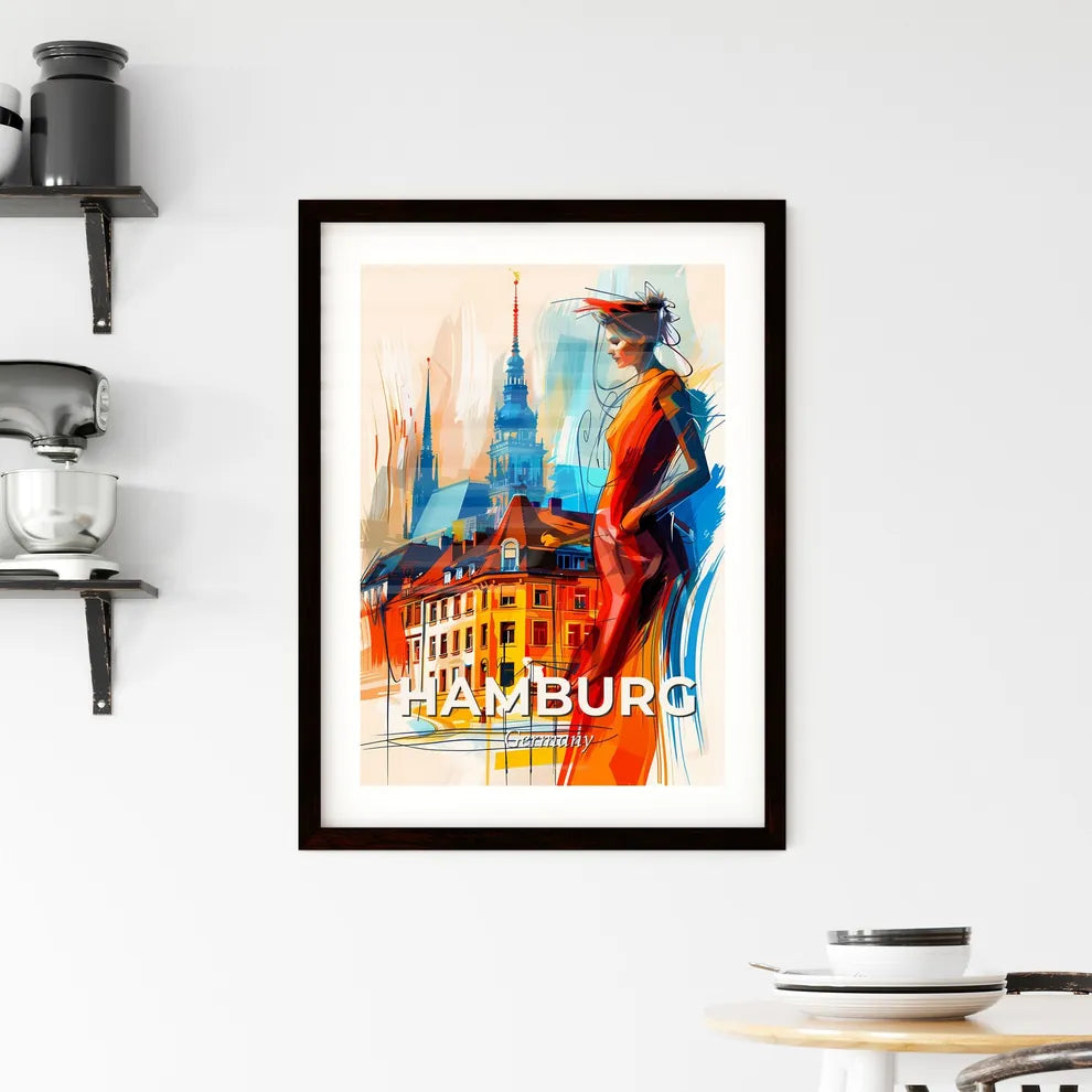 Vibrant Hamburg, Germany Framed Print