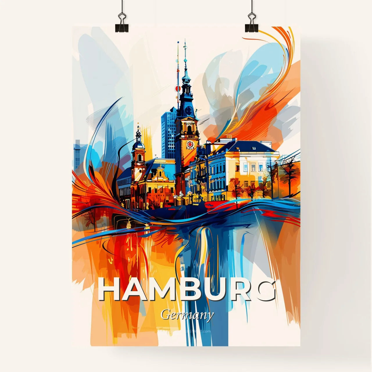 Vibrant Hamburg, Germany Poster