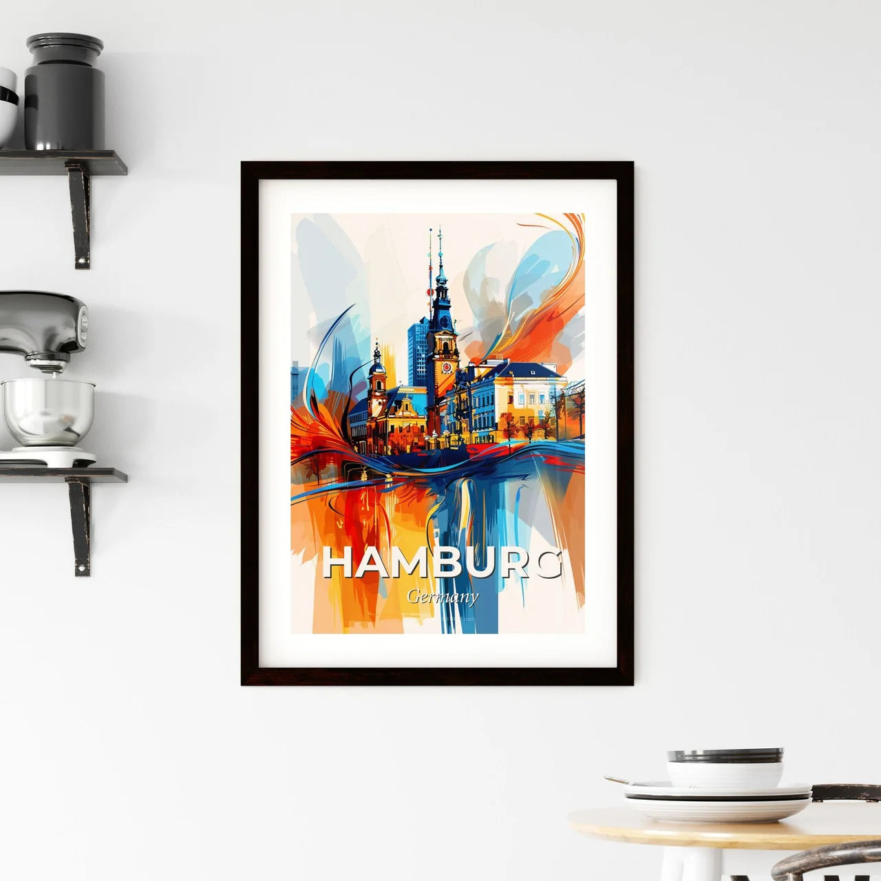 Vibrant Hamburg, Germany Framed Print