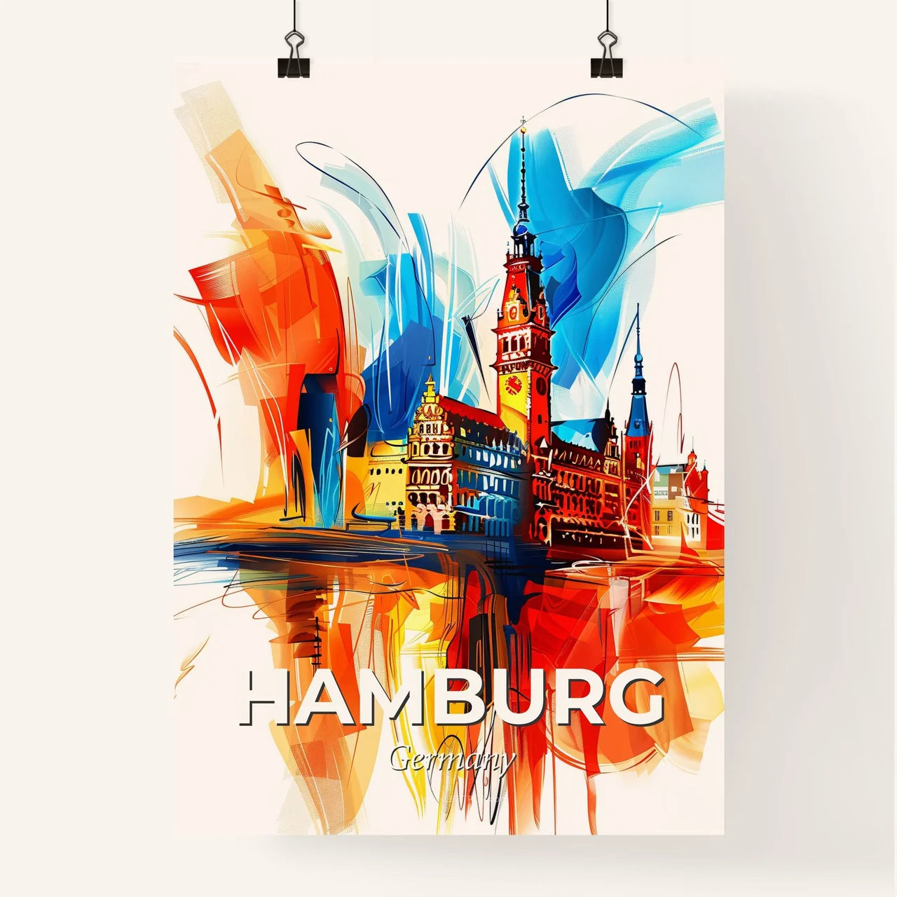 Vibrant Hamburg, Germany Poster