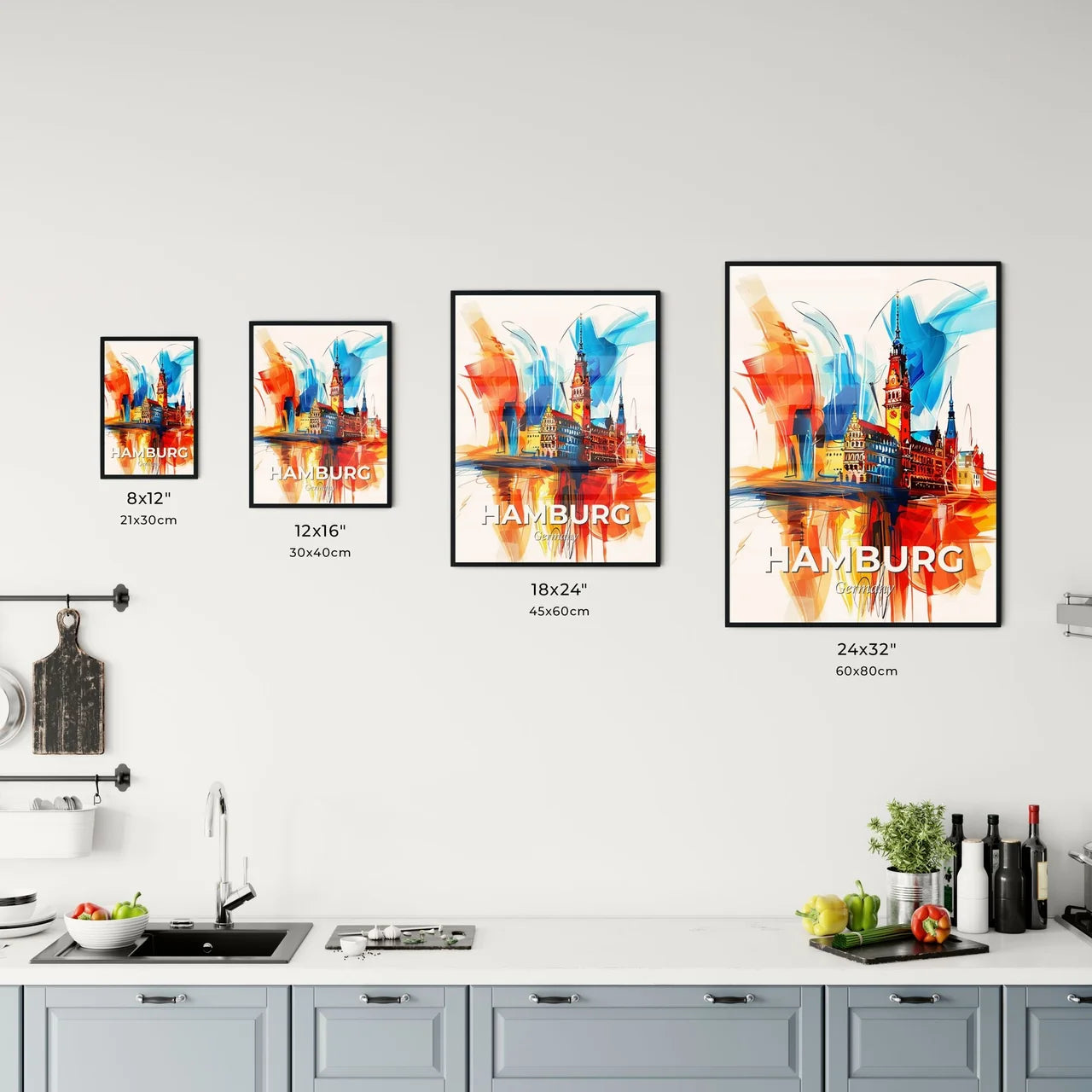 Vibrant Hamburg, Germany Kitchen Art