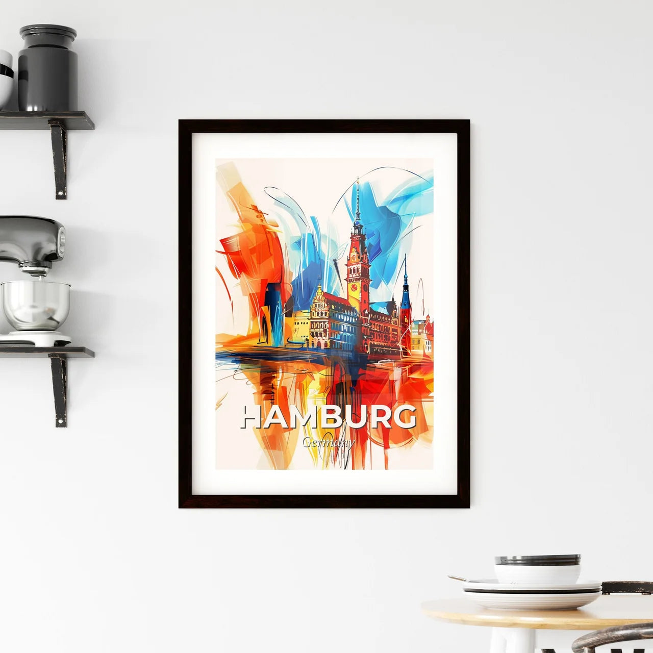 Vibrant Hamburg, Germany Framed Print