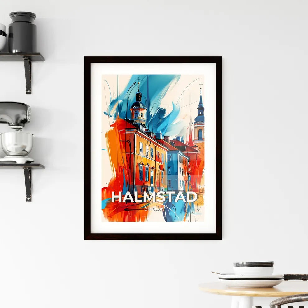 Vibrant Halmstad, Sweden Framed Print