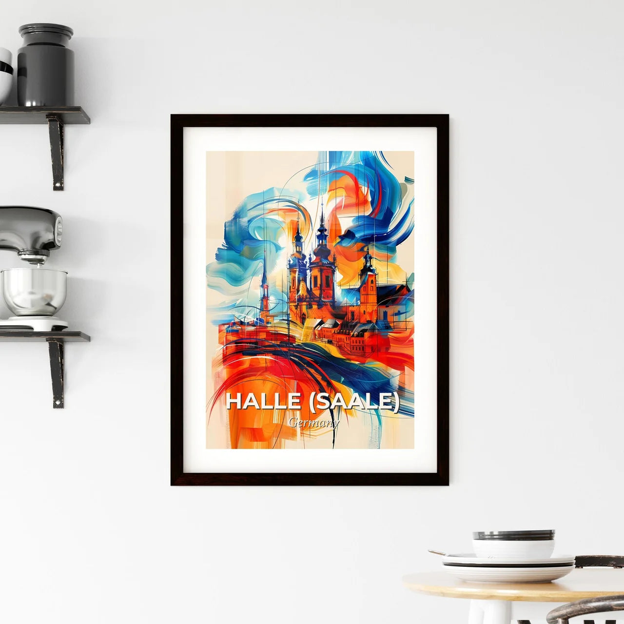 Vibrant Halle (Saale), Germany Framed Print