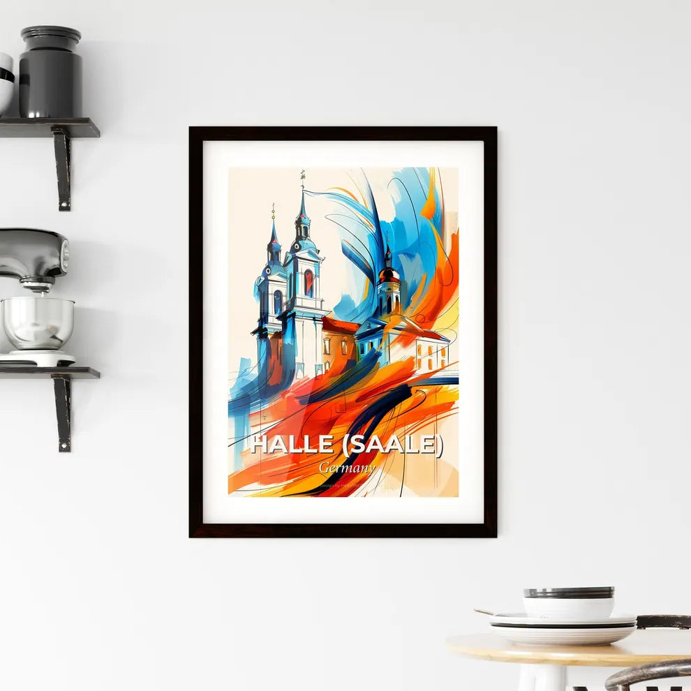 Vibrant Halle (Saale), Germany Framed Print