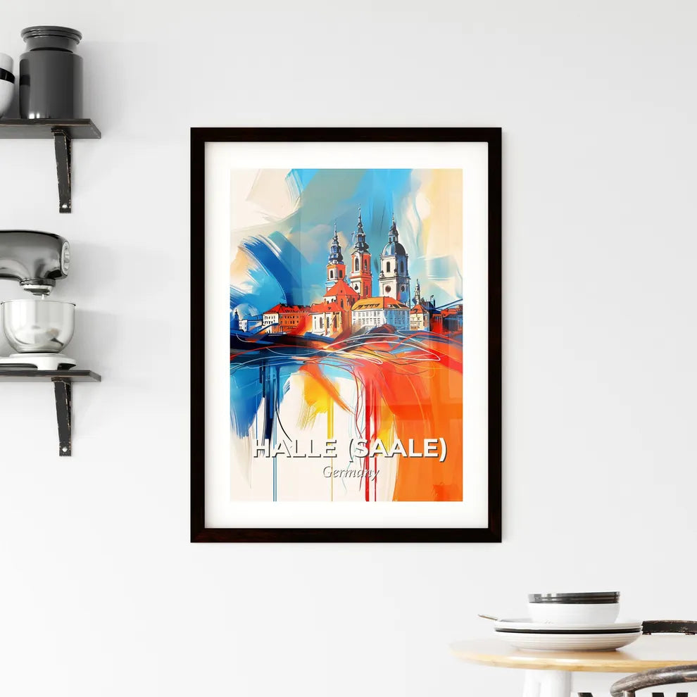Vibrant Halle (Saale), Germany Framed Print