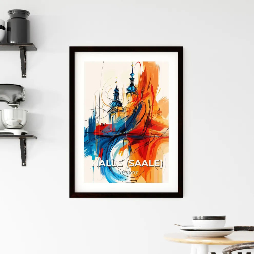 Vibrant Halle (Saale), Germany Framed Print