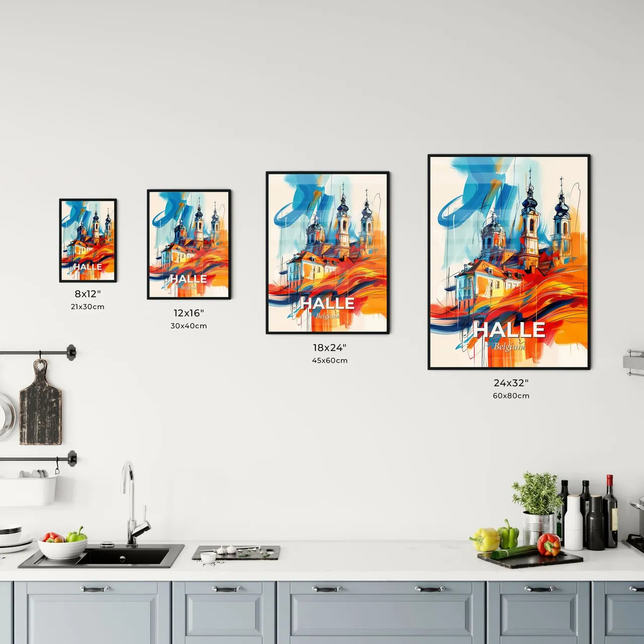 Vibrant Halle , Belgium Kitchen Art