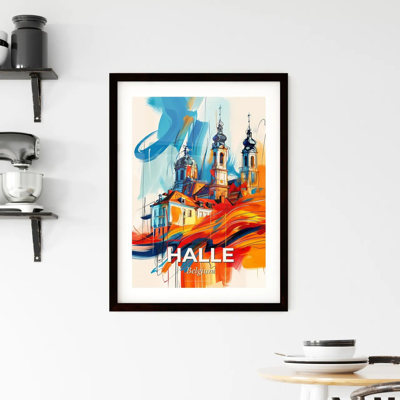 Vibrant Halle , Belgium Framed Print