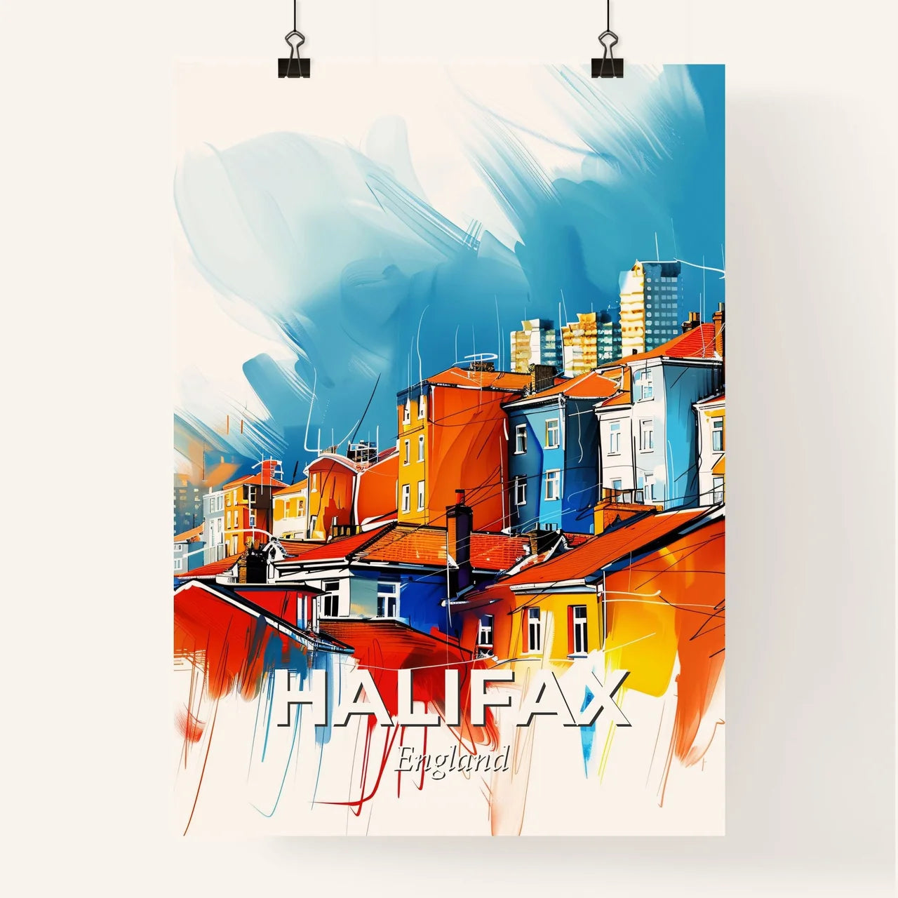 Vibrant Halifax, England Poster
