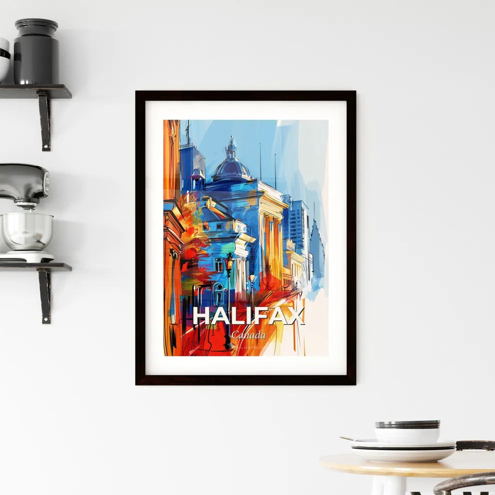 Vibrant Halifax, Canada Framed Print