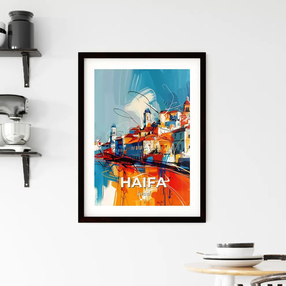 Vibrant Haifa, Israel Framed Print