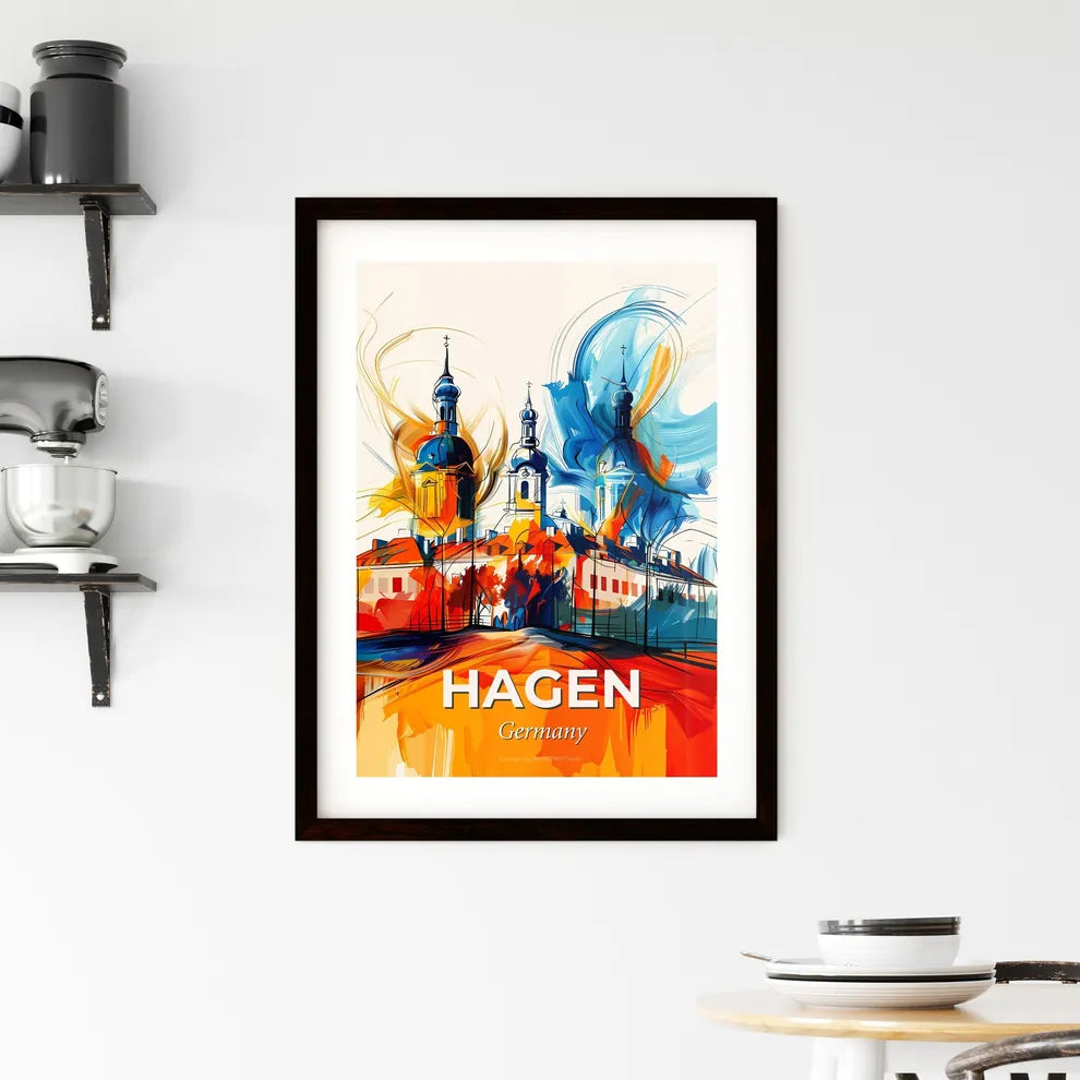 Vibrant Hagen, Germany Framed Print