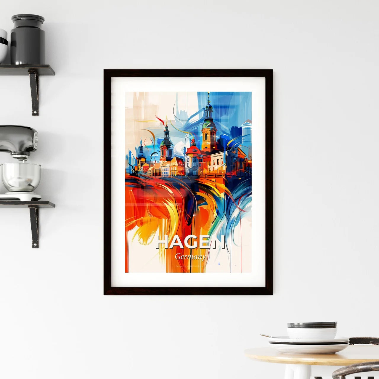 Vibrant Hagen, Germany Framed Print