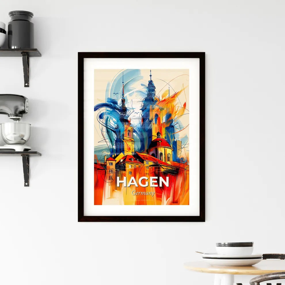 Vibrant Hagen, Germany Framed Print