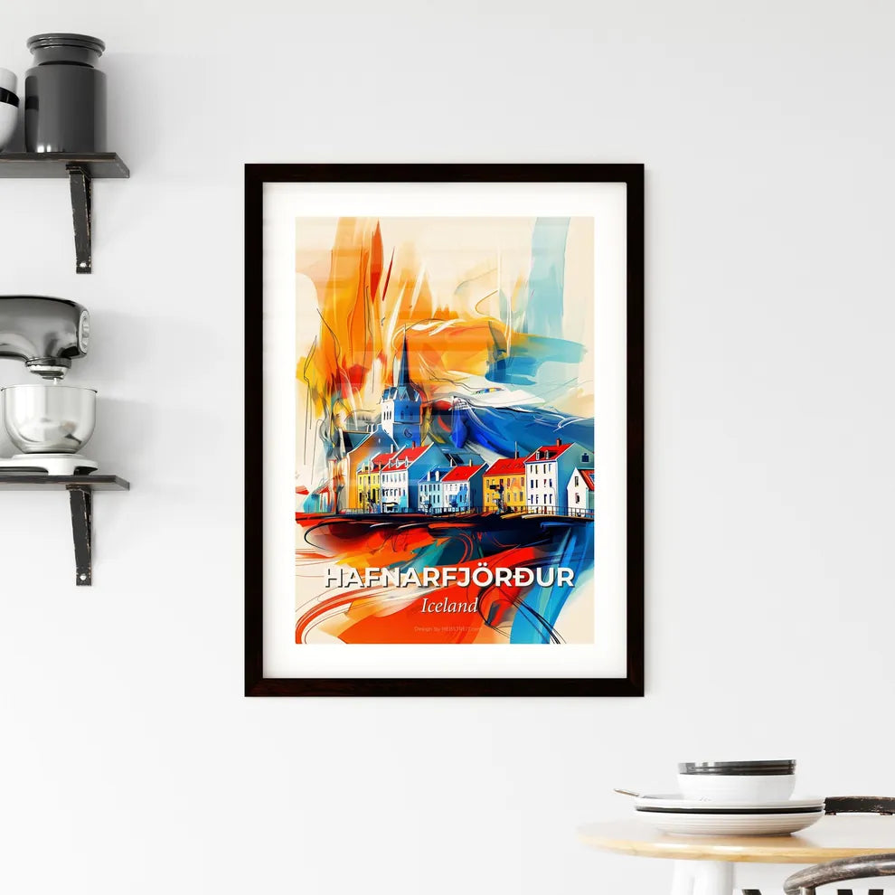 Vibrant Hafnarfjörður, Iceland Framed Print