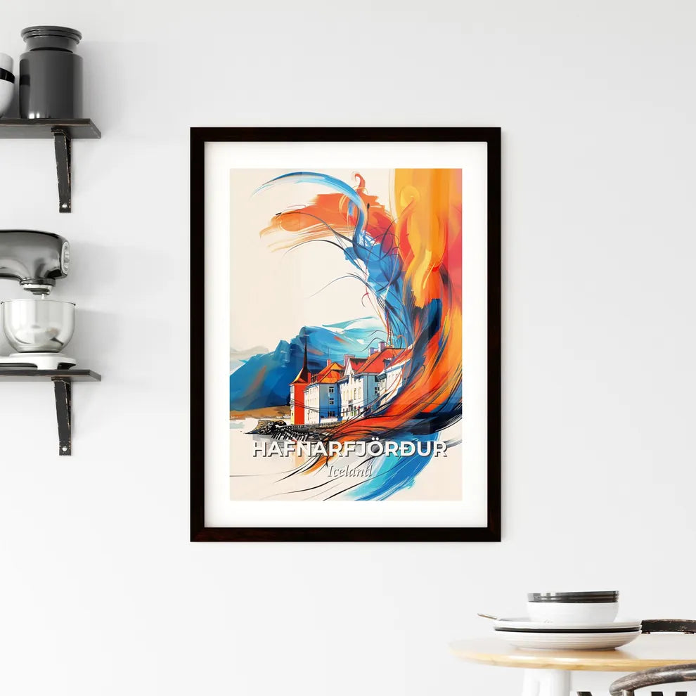 Vibrant Hafnarfjörður, Iceland Framed Print