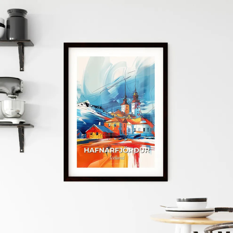 Vibrant Hafnarfjörður, Iceland Framed Print