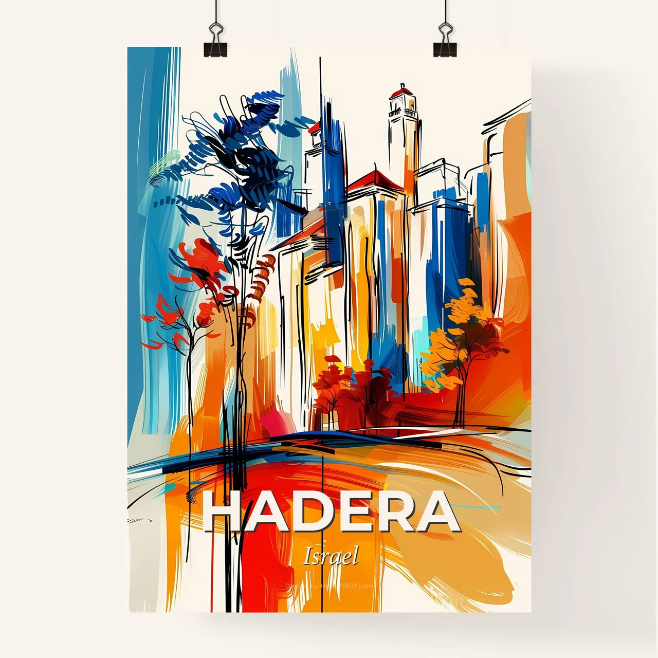 Vibrant Hadera, Israel Poster