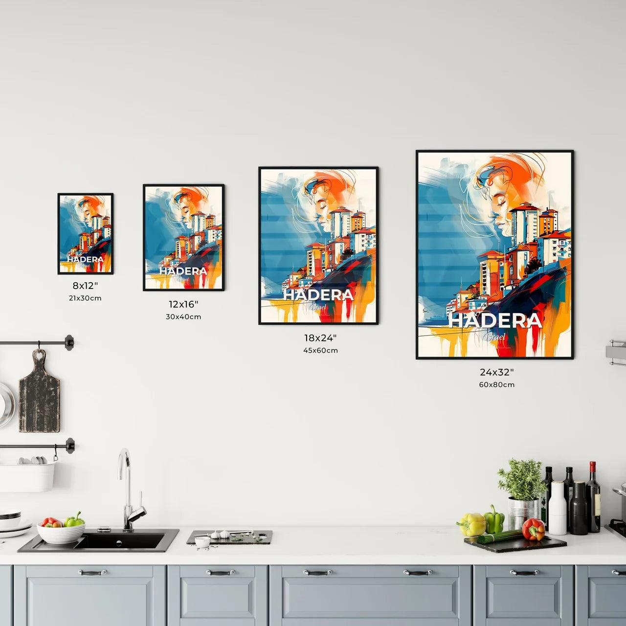 Vibrant Hadera, Israel Kitchen Art