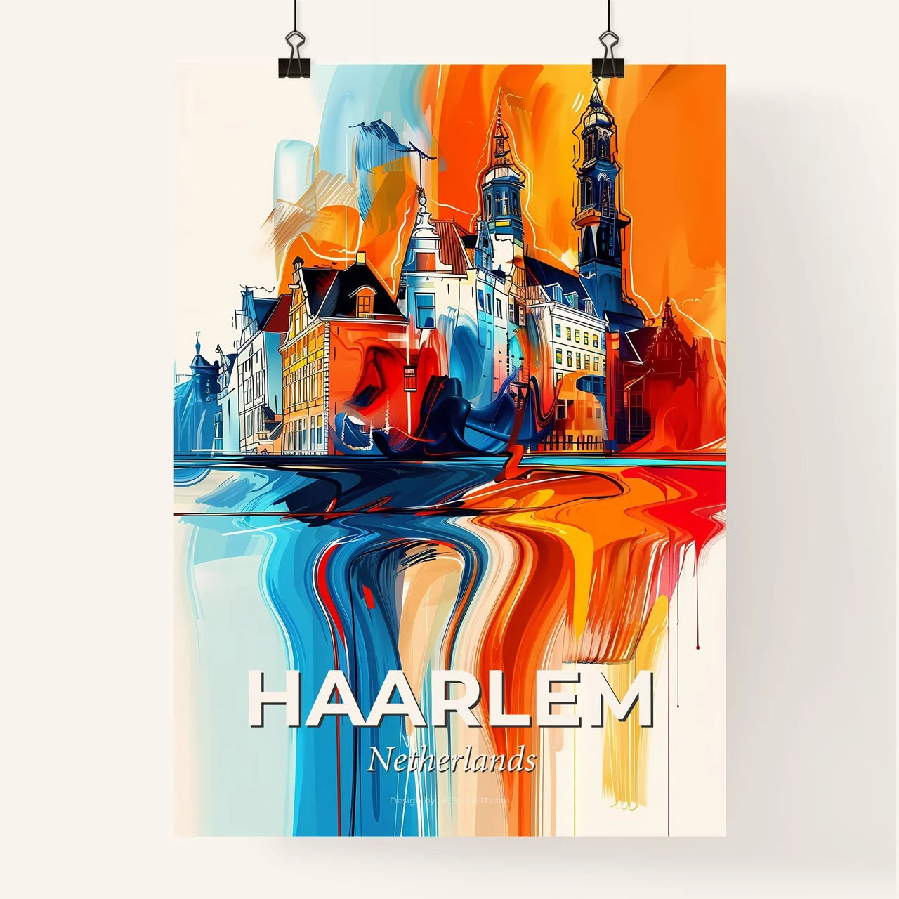 Vibrant Haarlem, Netherlands Poster