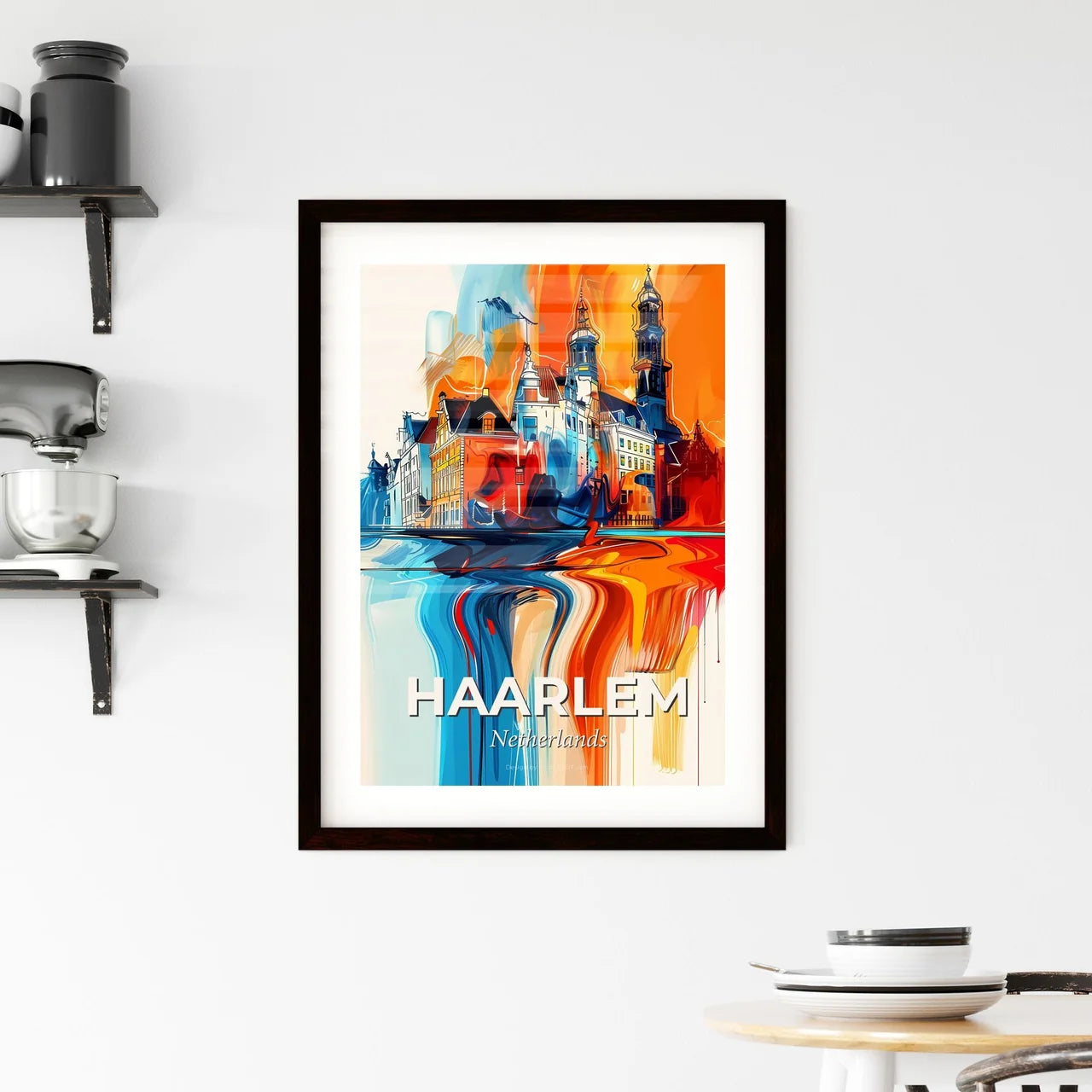 Vibrant Haarlem, Netherlands Framed Print