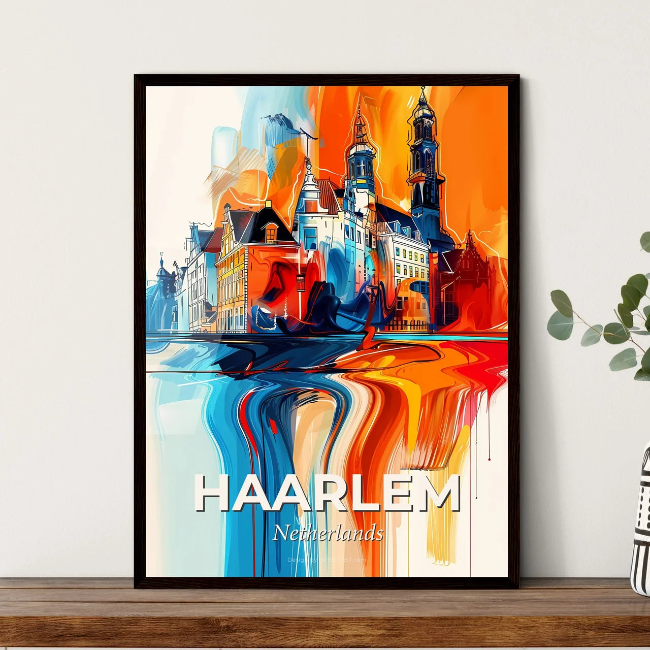 Vibrant Haarlem, Netherlands Art Print