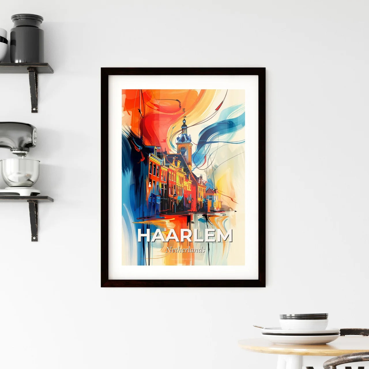 Vibrant Haarlem, Netherlands Framed Print