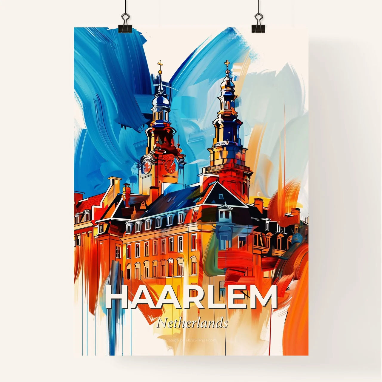 Vibrant Haarlem, Netherlands Poster