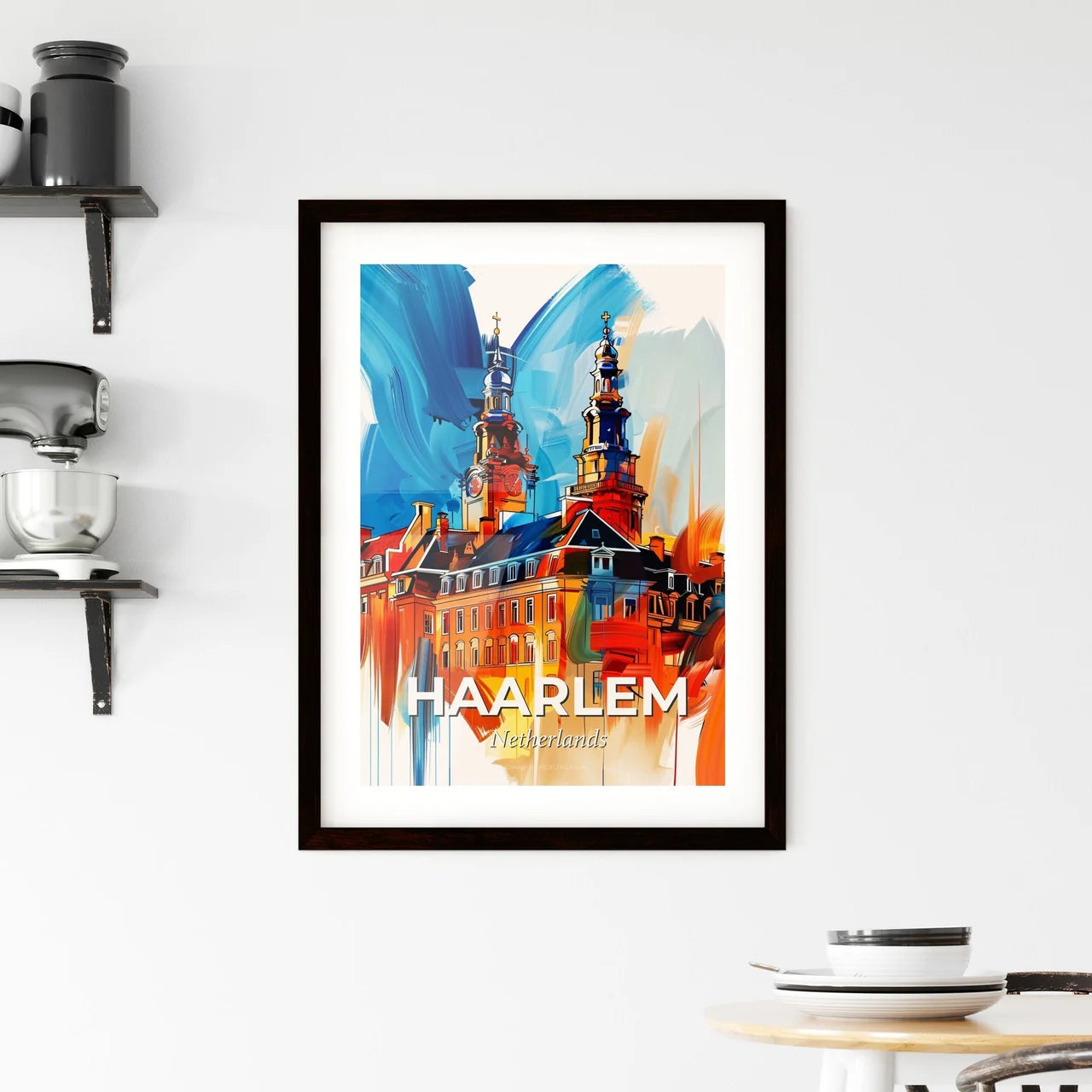 Vibrant Haarlem, Netherlands Framed Print
