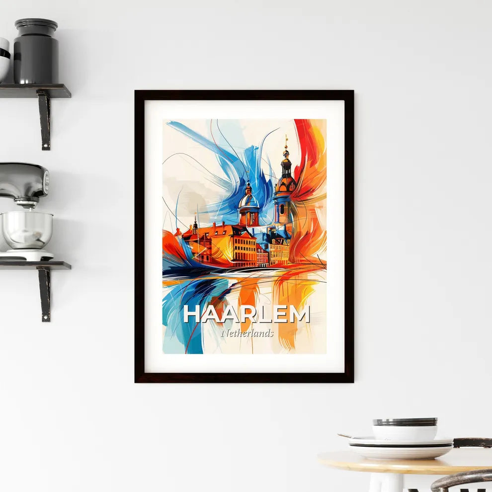 Vibrant Haarlem, Netherlands Framed Print