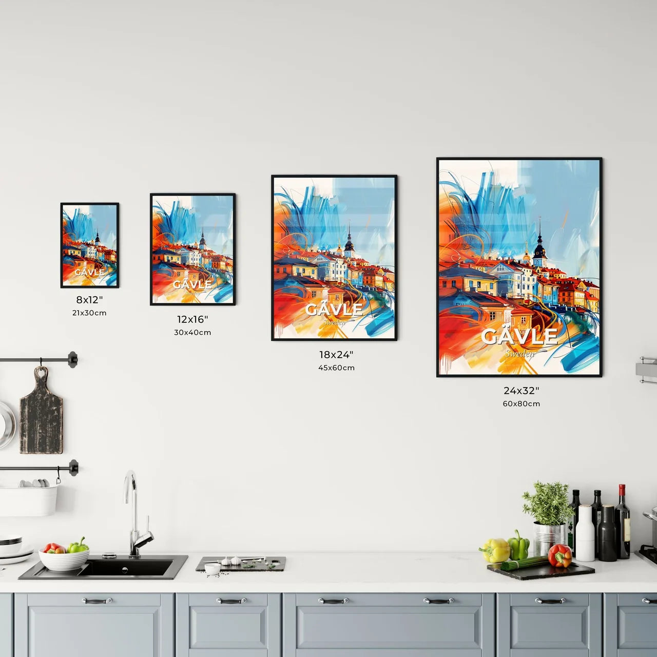 Vibrant Gävle, Sweden Kitchen Art